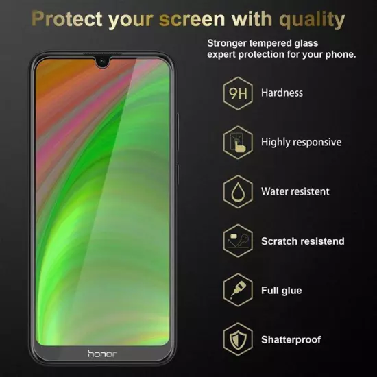 3x Tempered Glass for Honor 8A Screen Display Protection Film