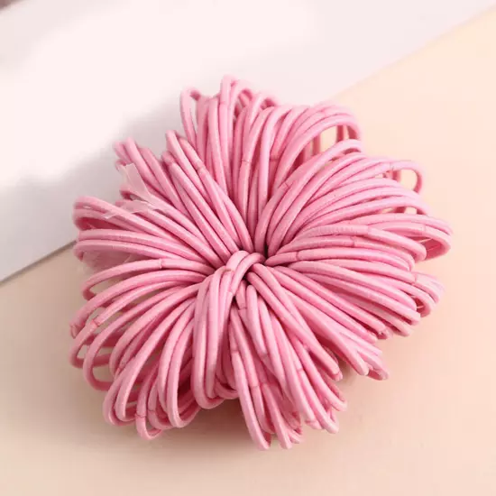 100Pcs Girls Kids Elastic Rubber Hair Bands Ponytail Holder Head Rope Ties DIY*