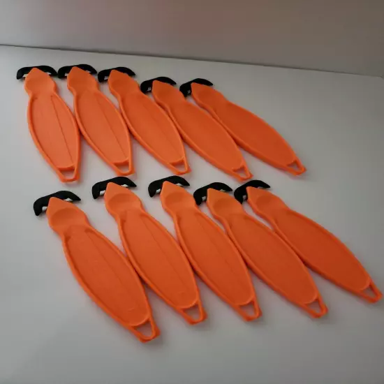 (10) NEW Klever Kutter Safety Box Cutter Knife (1 x 10pk) 5-3/4" ORANGE KCJ-1G