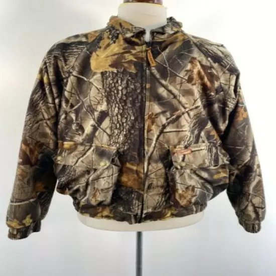 Woolrich Brown Realtree Hardwoods Outdoor Hunting Bomber Jacket Coat Mens XL