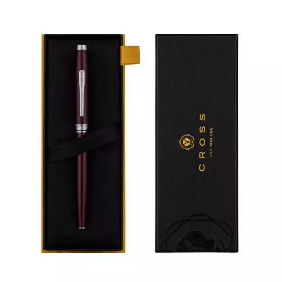 Cross coventry Fountain Pen Burgundy Ground Stainless Steel Nib F Free Cartridge