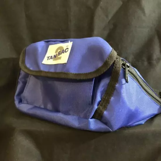 Fanny Pack Waist Bag Tan Sac 2 Retro Vintage Durable Blue Nylon Adjustable 