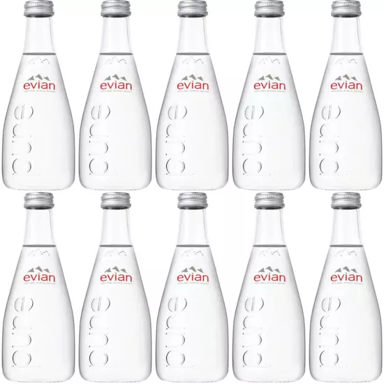 Natural Spring Water, 11.2Oz Glass Bottle (Pack of 10, Total of 112 Oz)