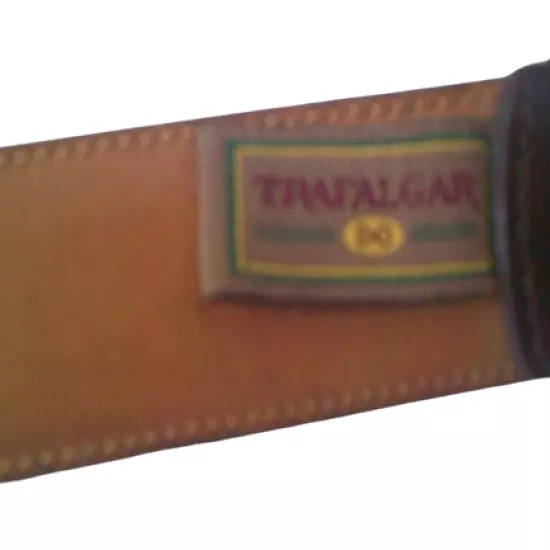 Trafalgar Mens Leather Belt Cortina Handmade Ltd. in the USA Vintage SZ 38