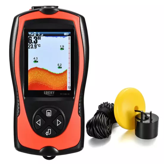 Wired Fishing finder Sounder Fish Detector Monitor LCD Locator Boat Fishfinder