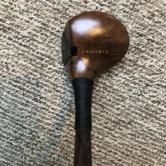 G. Humble UK Bulldog with insert hickory shaft golf club