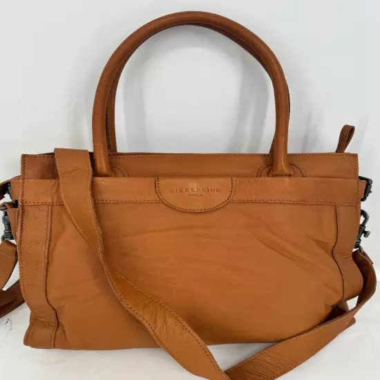 Liebeskind Berlin Cognac BrownLuxurious Leather Large Tote Messenger Bag Handbag