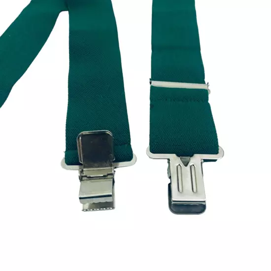 Vintage John Deere Suspenders Green Adjustable Elastic Logo