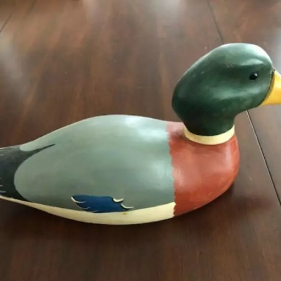 Duck Decoy Vintage 1993 French Broad River NC - Signed R Livingston