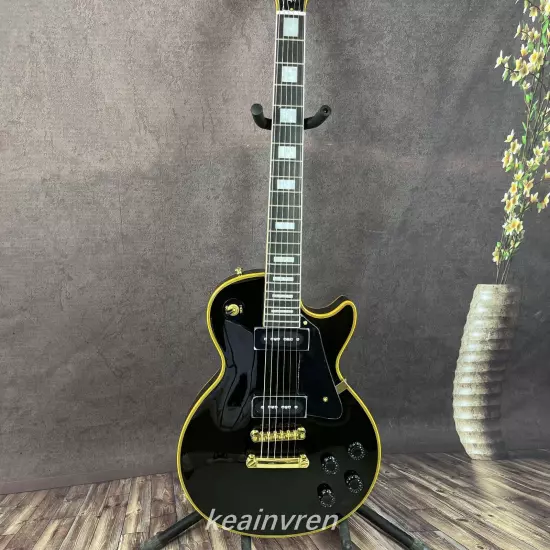 Custom Les Paul Electric Guitar Vintage 1956 Black Beauty P90 pickup 6 strings