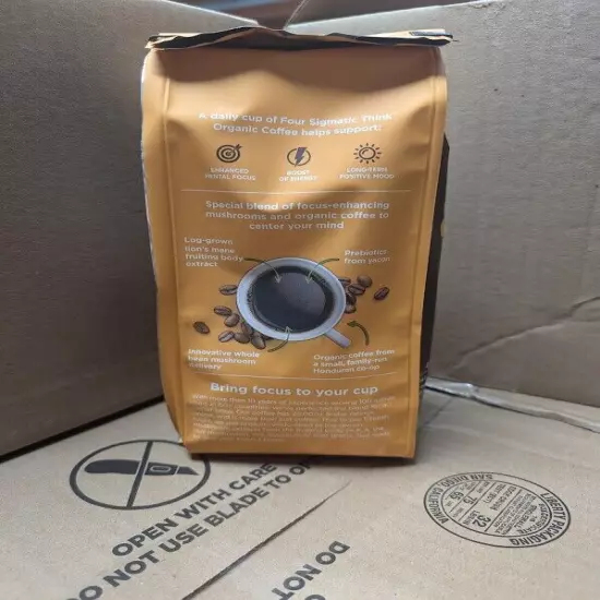 Think, Organic Coffee with Lion's Mane Mushroom & Yacon, Whole Bean, EXP:2026