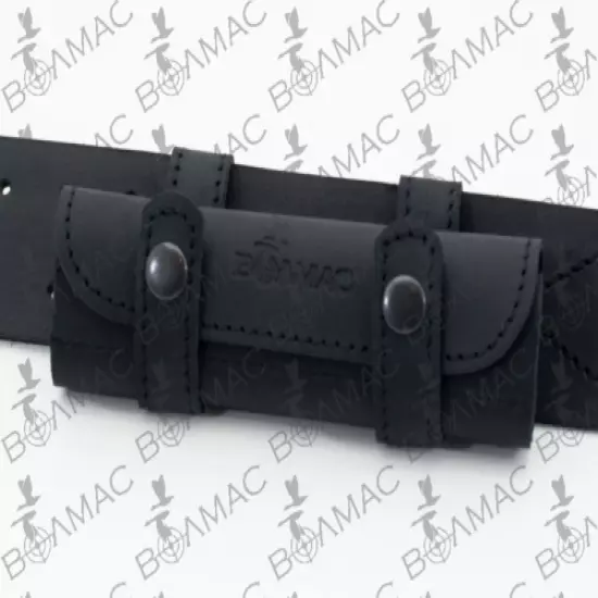 Leather Belt Holder Bullet Ammo Pouch Holds 20 Rounds 17 HMR 22 LR. US Seller.