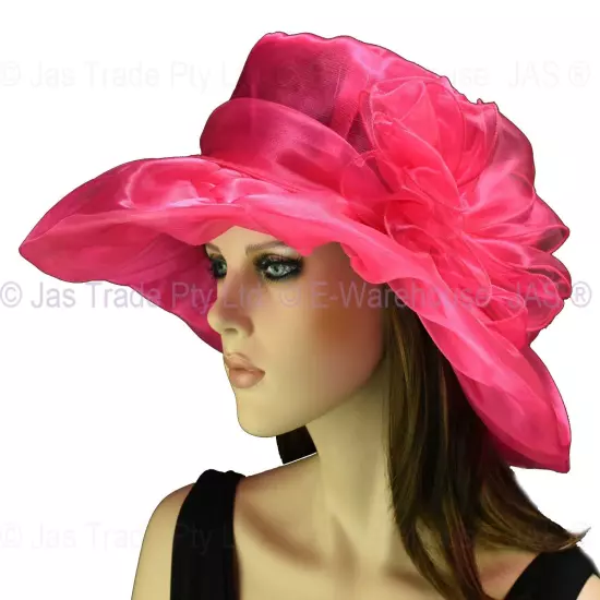 Spring Race Carnival Derby Day Church Wedding Women Ladies Organza Evening Hat