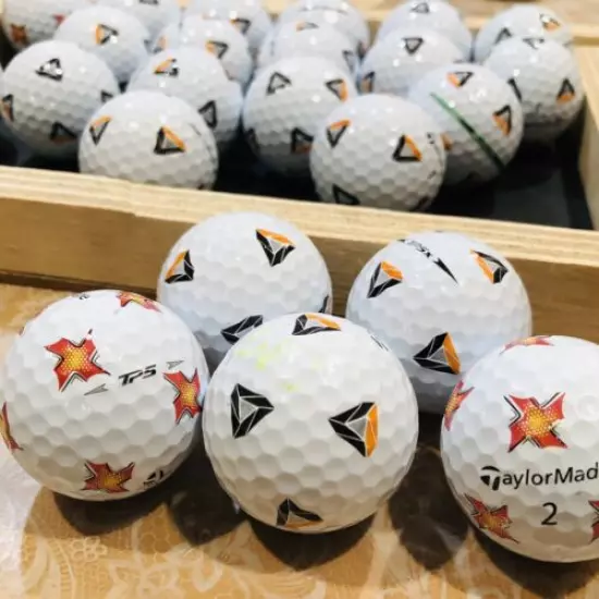 24 Used TAYLORMADE TP5/X Pix -HIGH VISIBILITY-USA Golf Balls -Limited Edition