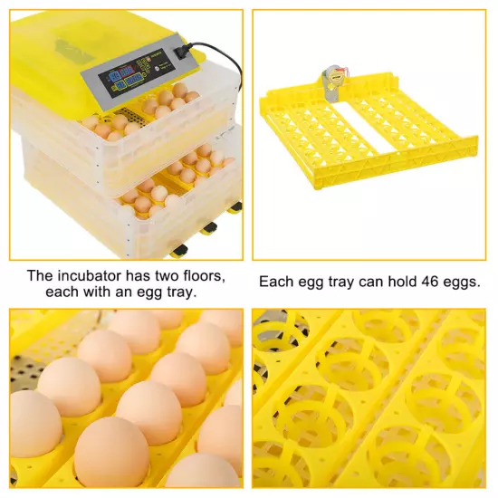 96-Egg Practical Fully Automatic Poultry Incubator 