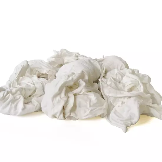 New White T-Shirt Knit Cleaning Rags 10 lbs. Bags - Multipurpose Cleaning Cloths