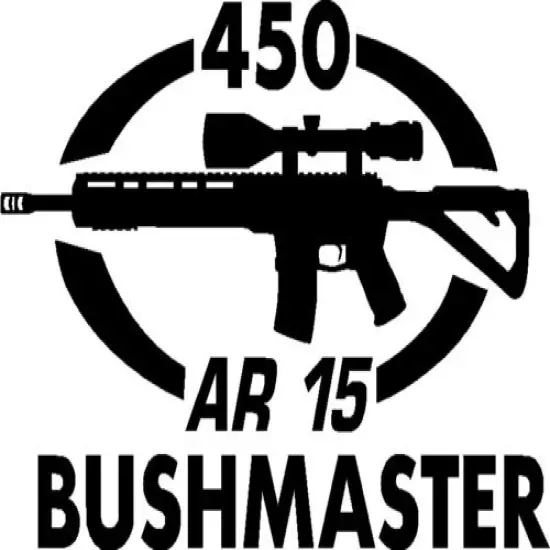 450 BUSHMASTER AR 15 gun Rifle Ammunition Bullet exterior oval decal sticker car