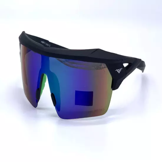 VERTX & KHAN Half Frame Premium Sport Polarized Sunglasses New Wrap Around USA