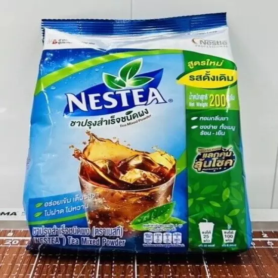 NESTEA Unsweetened 100% Tea Instant THAI ENGLISH Hot Iced Easy Brew 200g +track