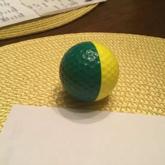 VINTAGE YELLOW AND GREEN PING EYE 2 GOLF BALL Rare PALMETTO DUNES Logo!