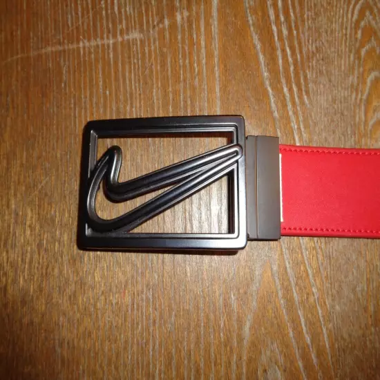 Men’s Nike Golf Leather Belt Red And White Reversible 42 In