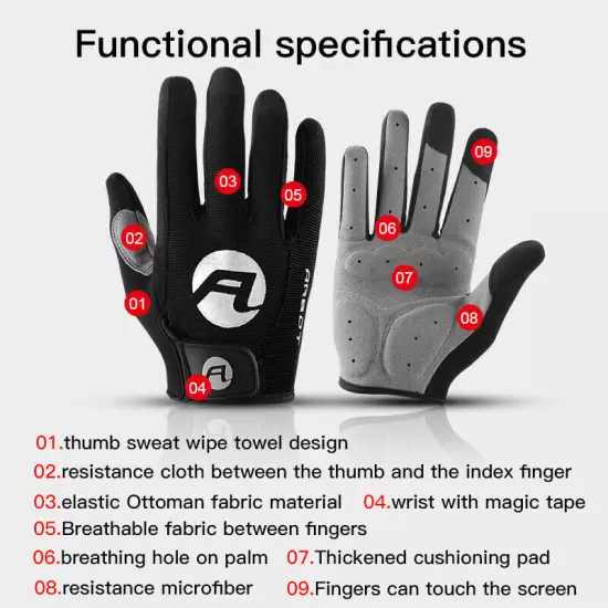 Men Tactical Gloves with Impact Protective Palm Padded Full Finger Safety Gloves