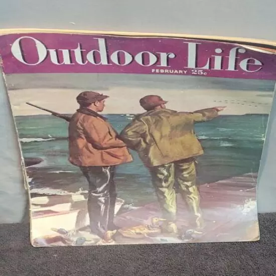 M-Vintage Outdoor Life Magazine February 1949 Volume 103 Number 2