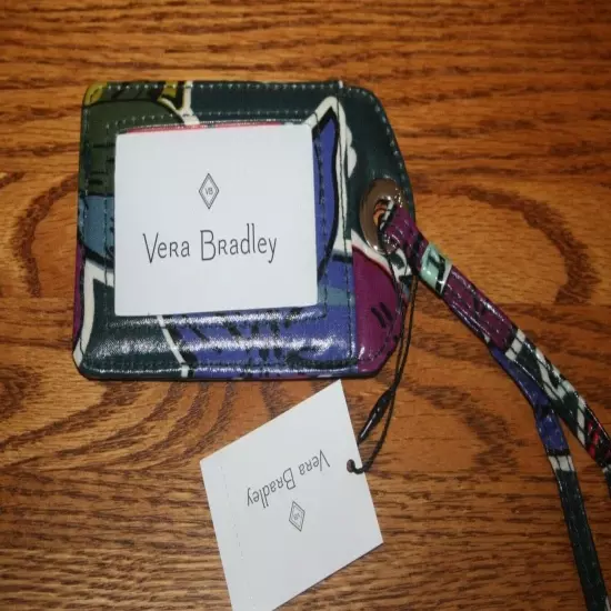 Vera Bradley LUGGAGE TAG laminated travel suitcase ID case gift card holder NEW