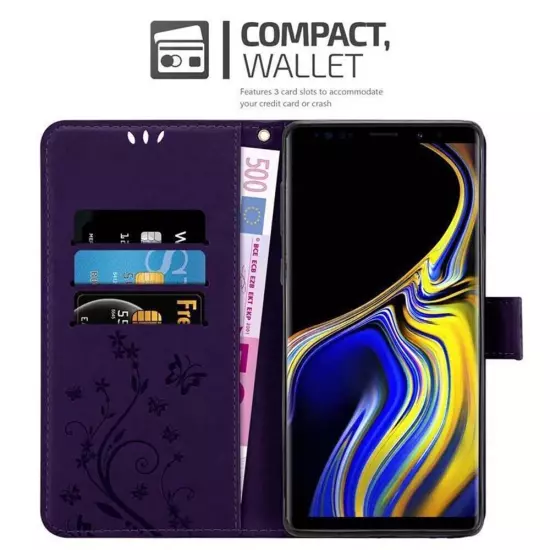 Case for Samsung Galaxy NOTE 9 Phone Cover Protection Flower Book Wallet