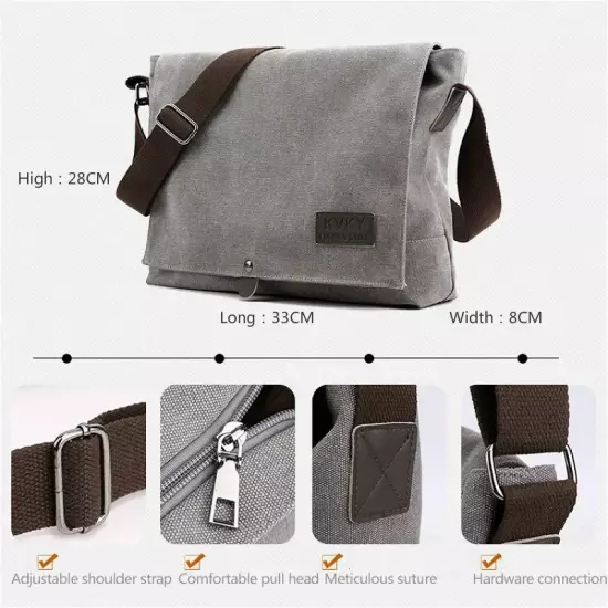 New Men Canvas Crossbody Shoulder Messenger Bags Man New Fashion Cross Body Bag 