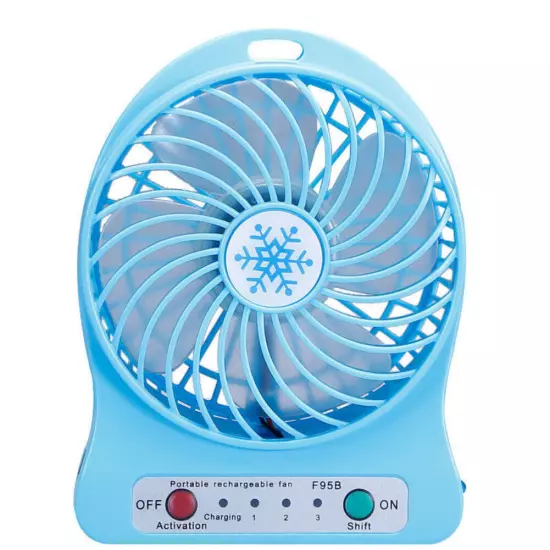 Portable Rechargeable LED Fan air Cooler Mini Operated Desk USB