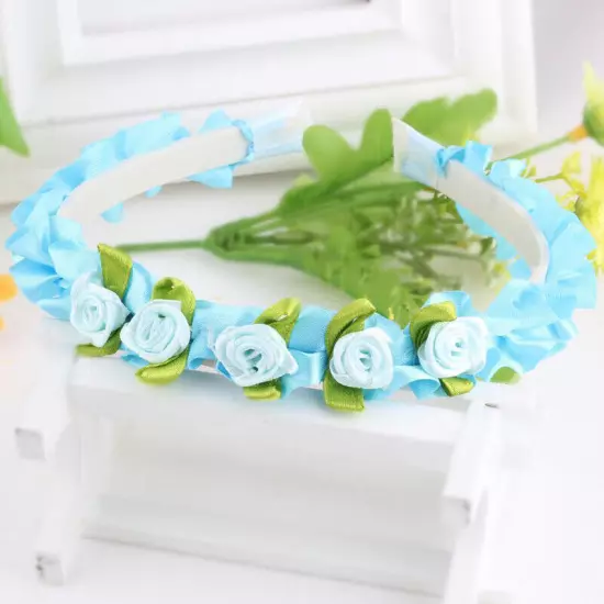 Rose Flower Braided Hairband Hair Clips for Girls Kids Headband Hair Accessories