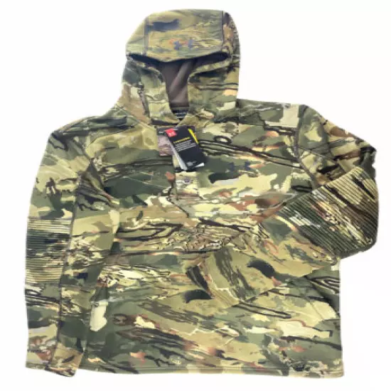 Men's UNDER ARMOUR Rut Fleece Hunting Hoodie 1343219-988 Forrest Camo M - New