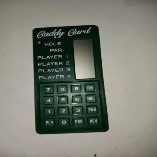 1986 Caddy Card Vintage Computerized Golf Score Card w/ Original Case & Booklet 