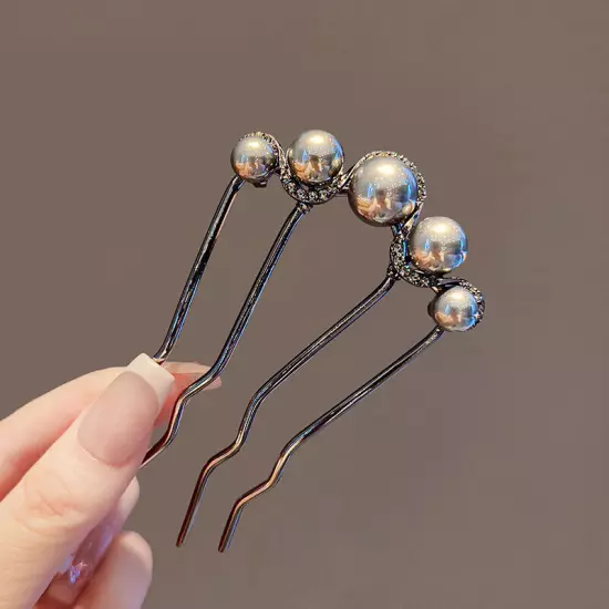 U Shaped Hairpin Pearl Style Hair Stick Hair Pin Hair Fork Stick Pins Women NEW