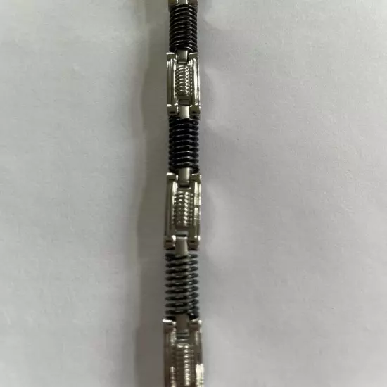 Inbox Wrapped Men’s Steel Bracelet Size 8.5 “