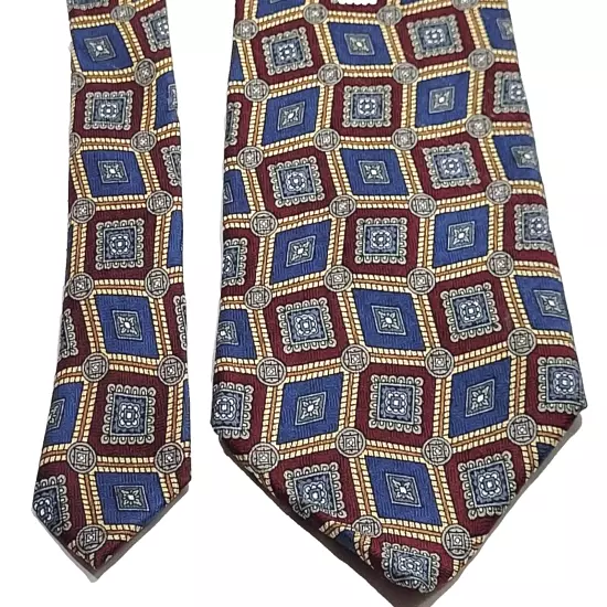 Jos A Bank Premier Collection Geometric Pattern Business Handsome SILK Necktie