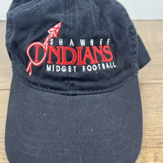 Lima Shawnee Indians Hat Midget Football Hat Adjustable Adult Size Hat Black Cap