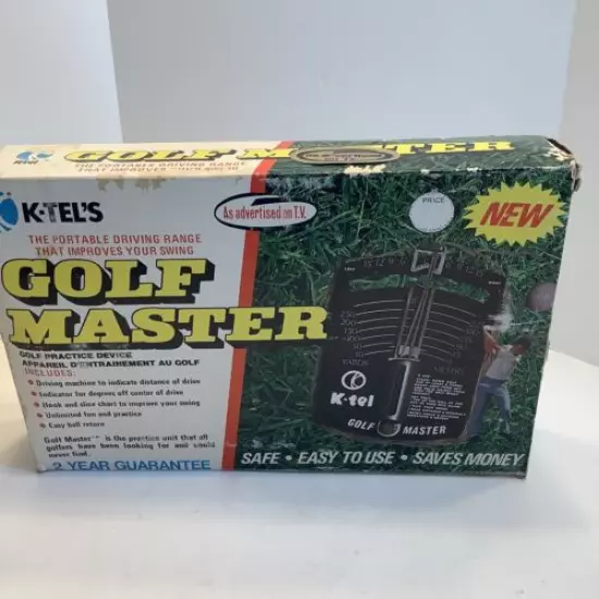 Vintage 1976 K-tel Golf Master Portable Driving Range With Pegs And Instructions