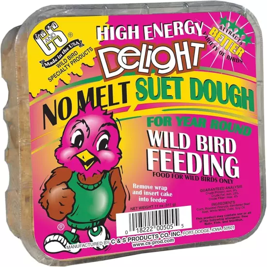 High Energy Delight No Melt Suet Dough 11 Ounces,Pack of 12