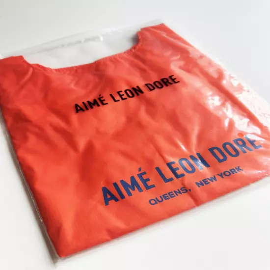 Aime Leon Dore Packable Tote Shopping Bag Orange NWT