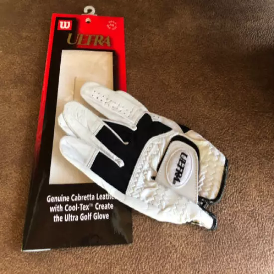 Wilson ULTRA Mens Reg Left ML Cabretta Leather Cool Tex Golf Glove NEW