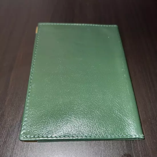 NEW Rolex Vintage Green Leather Card Wallet Passport Holder NEW