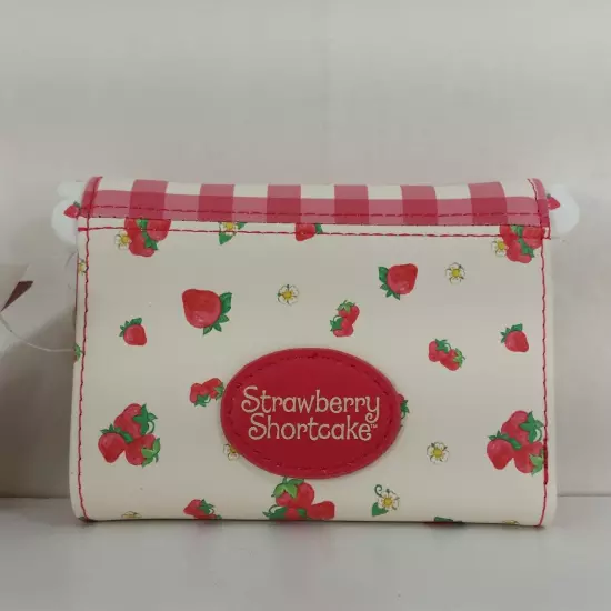 Strawberry Shortcake Gingham Mini Backpack Bag & Wallet Cardholder Set New