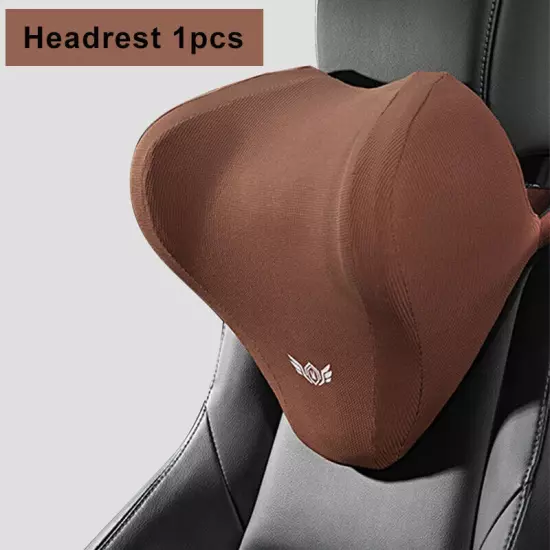 Curved Car Seat Headrest Car Neck Pillow Cushion Back Lumbar Support 