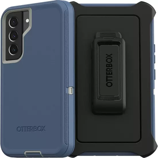 For Samsung Galaxy A35 5G OtterBox Defender Series Cover + Holster, Blue White