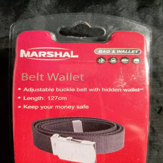 Belt Wallet Marshal Adjustable Hidden Safe Travel Black Unisex Christmas Gift