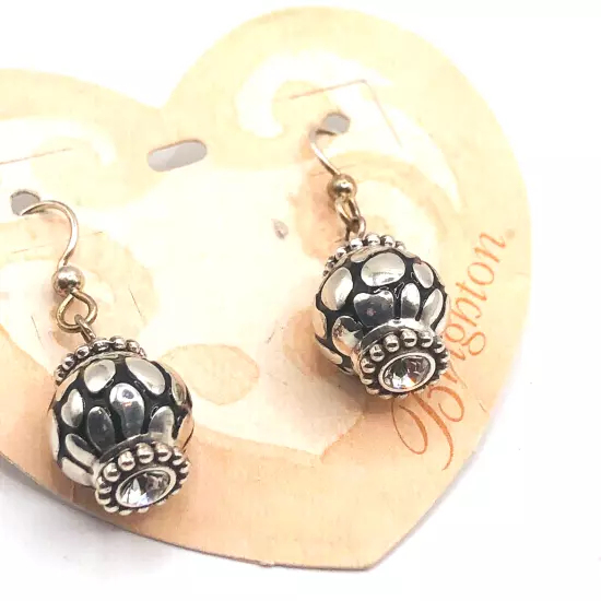 Brighton interchangeable charm earrings with pebble dot beads NWT