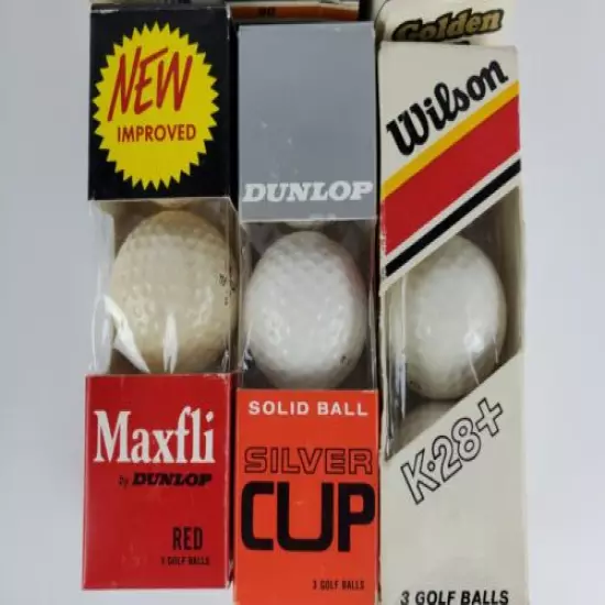 Lot Of 18 Vintage Golf Balls New In Packages Various Brands 