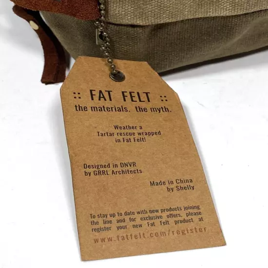 New Fat Felt Dopp Kit Durable Waxed Cotton ODG Canvas Leather Mens Toiletry Bag